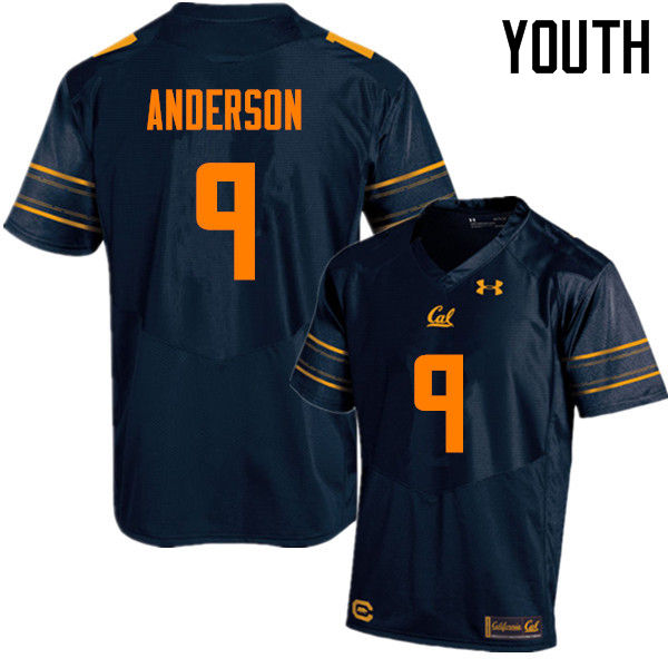 Youth #9 C.J. Anderson Cal Bears (California Golden Bears College) Football Jerseys Sale-Navy - Click Image to Close